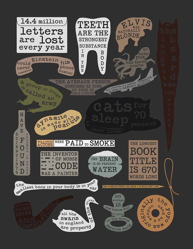 Useful Facts art print by Florent Bodart for $57.95 CAD
