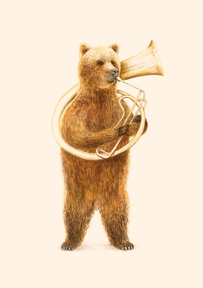 The Bear and His Helicon art print by Florent Bodart for $57.95 CAD