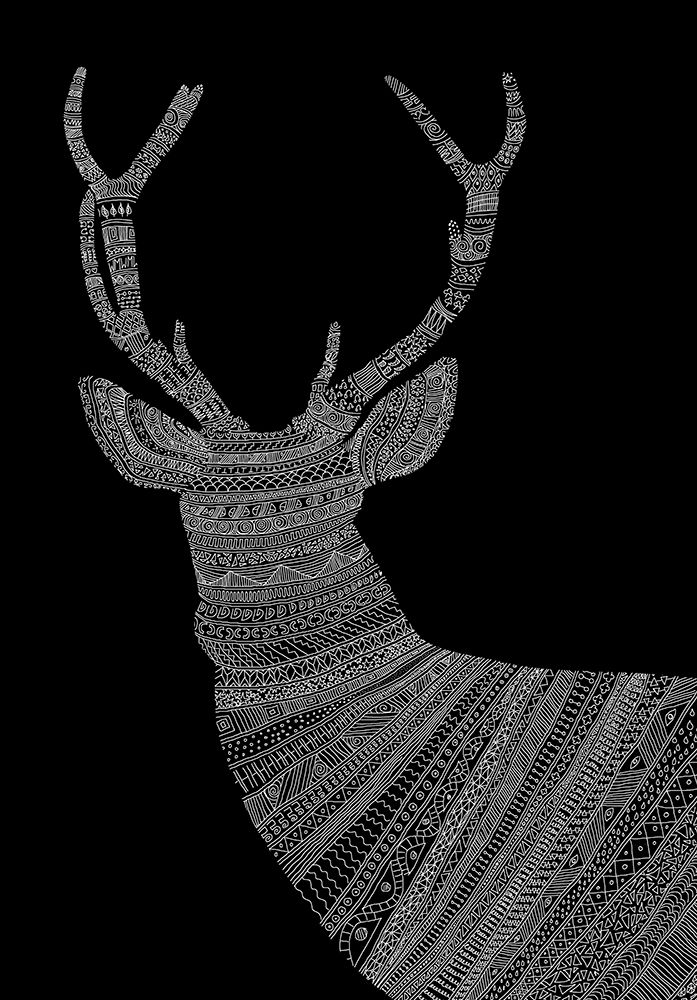 Stag Black art print by Florent Bodart for $57.95 CAD