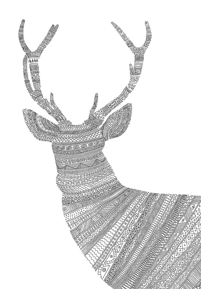 Stag White art print by Florent Bodart for $57.95 CAD