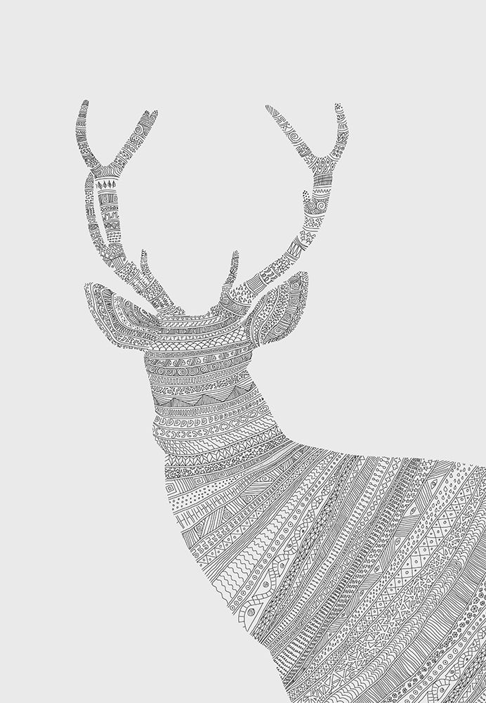 Stag Grey art print by Florent Bodart for $57.95 CAD
