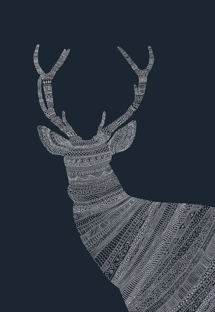 Stag Blue art print by Florent Bodart for $57.95 CAD
