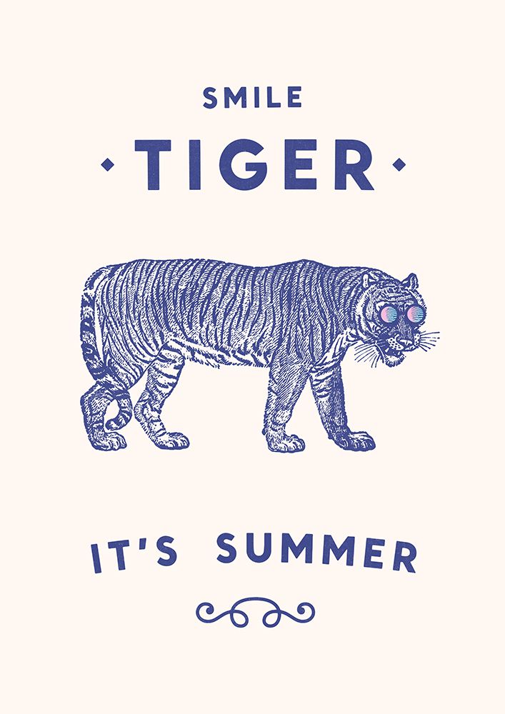 Smile Tiger art print by Florent Bodart for $57.95 CAD