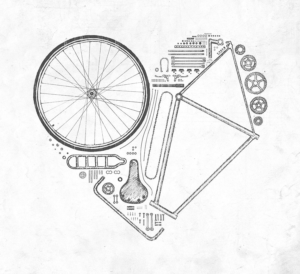 Love Bike NAo1 art print by Florent Bodart for $57.95 CAD