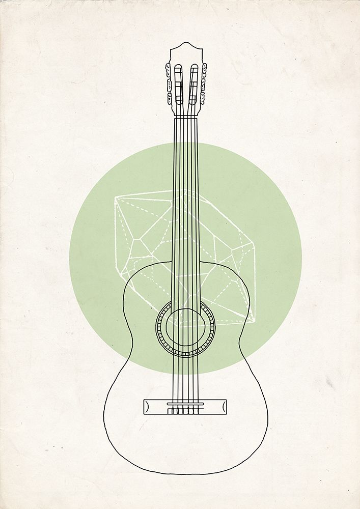 Guitar art print by Florent Bodart for $57.95 CAD