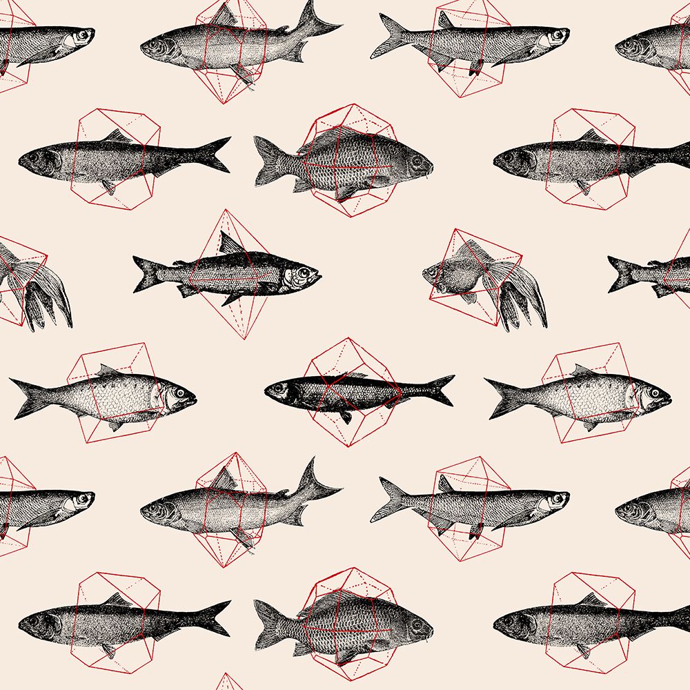 Fish In Geometrics NAo1 art print by Florent Bodart for $57.95 CAD