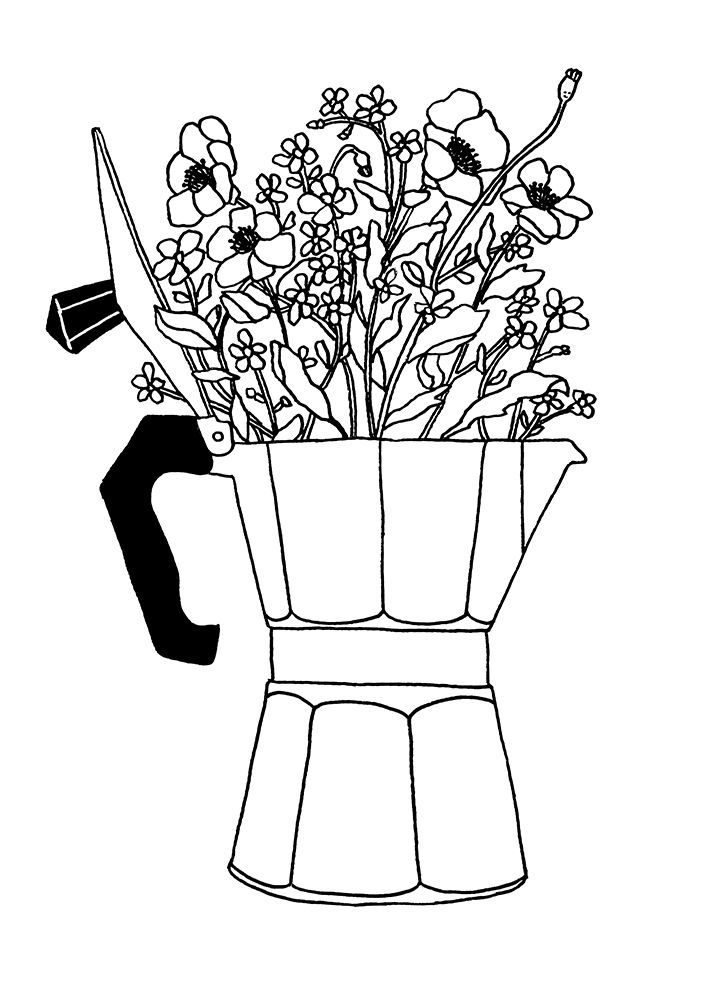 Moka Flowers Print art print by Florent Bodart for $57.95 CAD