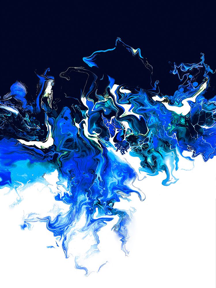 Blue Colorful Wave art print by Alyson Storms for $57.95 CAD