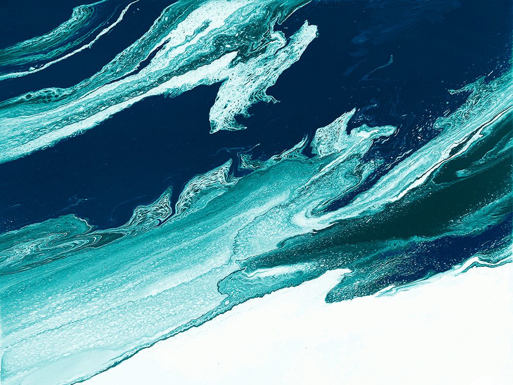 Green and Blue Wave art print by Alyson Storms for $57.95 CAD