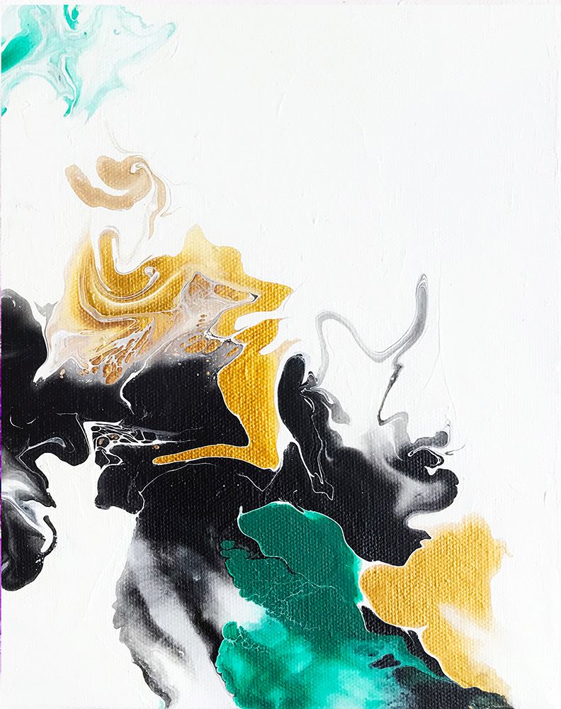 Green and Gold Ribbons 1 art print by Alyson Storms for $57.95 CAD