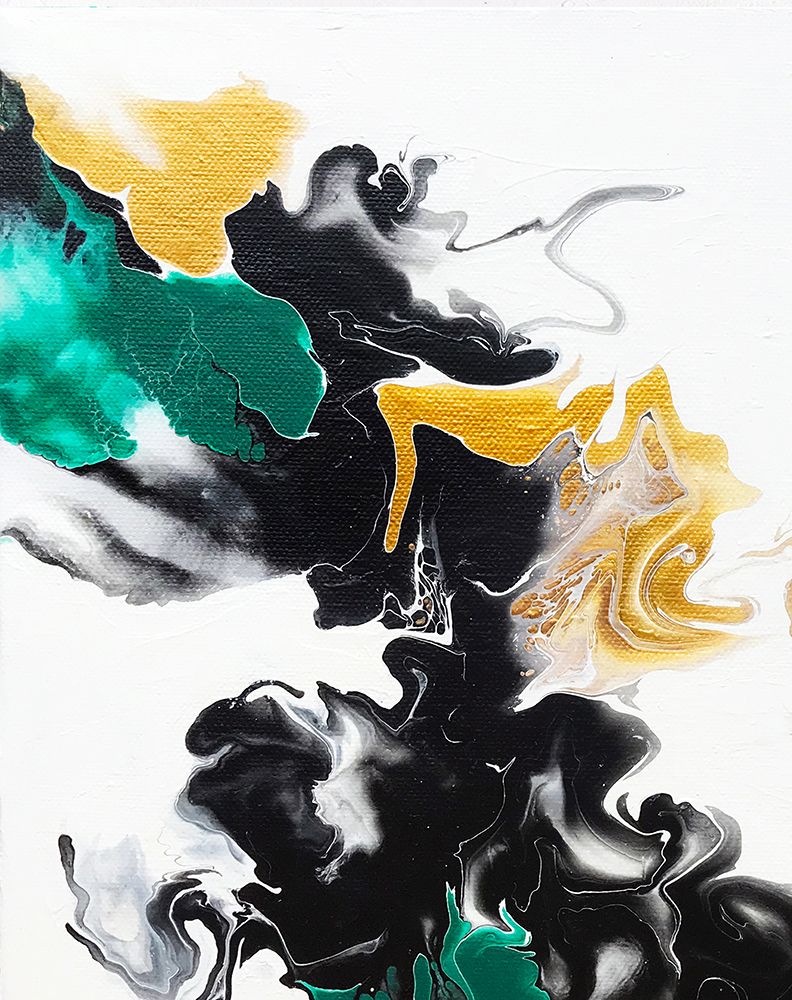 Green and Gold Ribbons 2 art print by Alyson Storms for $57.95 CAD