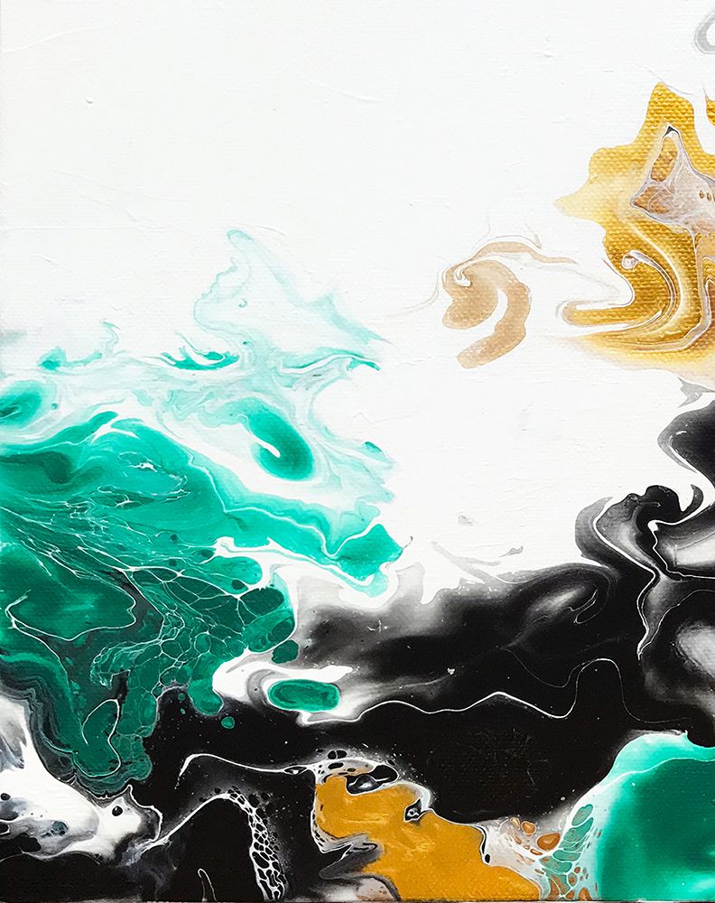 Green and Gold Ribbons 3 art print by Alyson Storms for $57.95 CAD