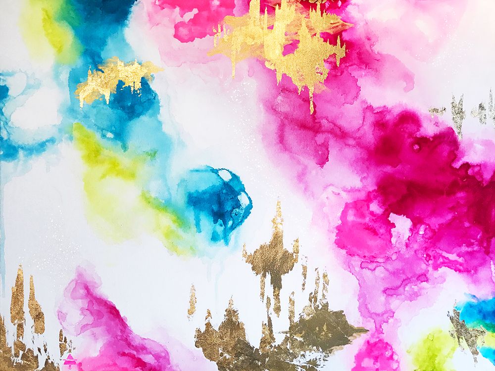 Pretty Pink and Gold art print by Alyson Storms for $57.95 CAD