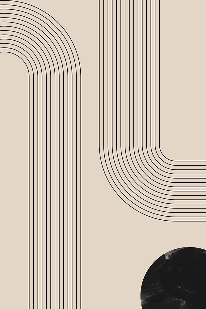 Black Minimal Line Art art print by Nikki Thaitanom for $57.95 CAD