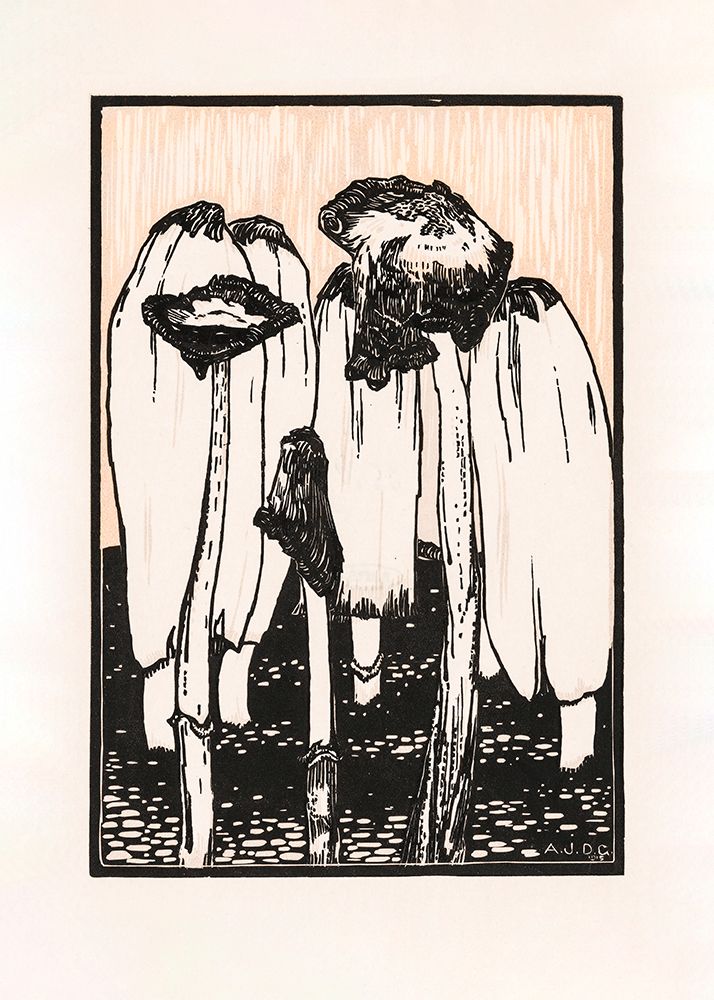 Ink Mushrooms (1915) art print by Pictufy for $57.95 CAD