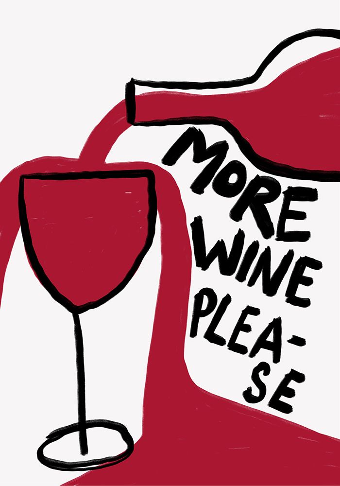More Wine Please art print by Athene Fritsch for $57.95 CAD