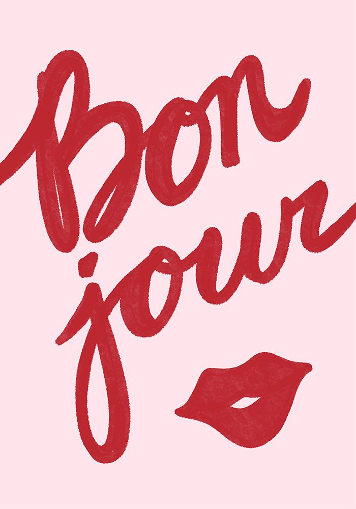 Bonjour Lip art print by Athene Fritsch for $57.95 CAD