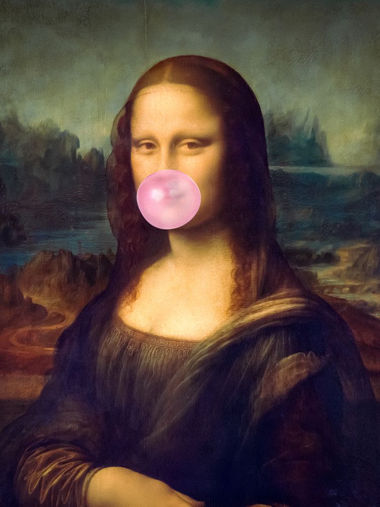 Mona Lisa Bubble Gum art print by Taudalpoi for $57.95 CAD