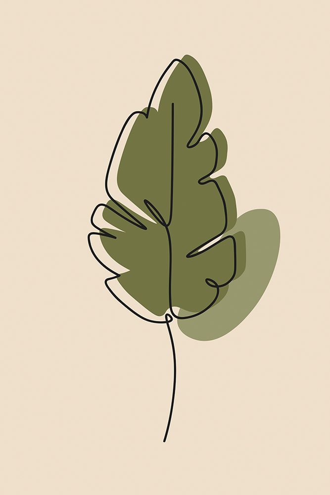Abstract One Line Leaf Drawing Iii art print by Jay Stanley for $57.95 CAD
