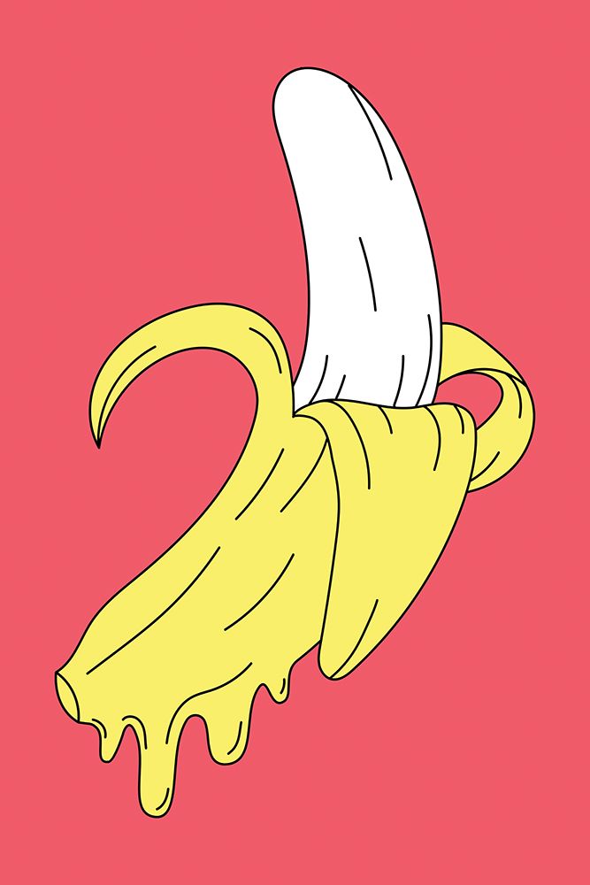 Melting Pink Banana art print by Jay Stanley for $57.95 CAD