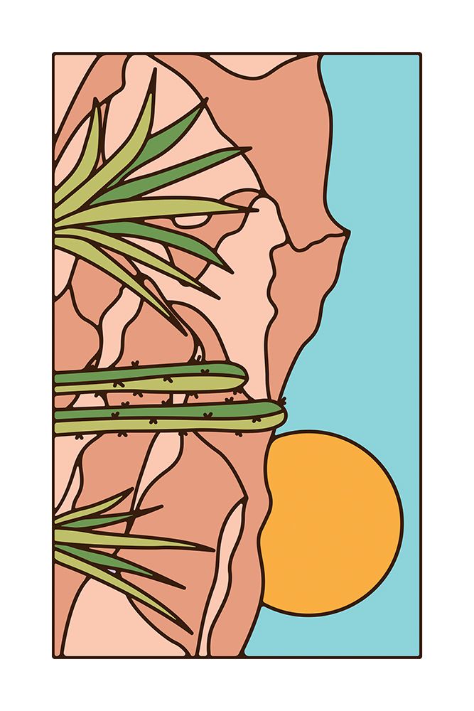 Minimal Desert Sunset Landscape art print by Jay Stanley for $57.95 CAD