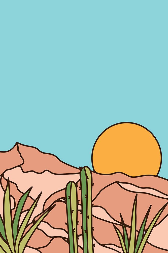 Minimal Desert Sunset art print by Jay Stanley for $57.95 CAD