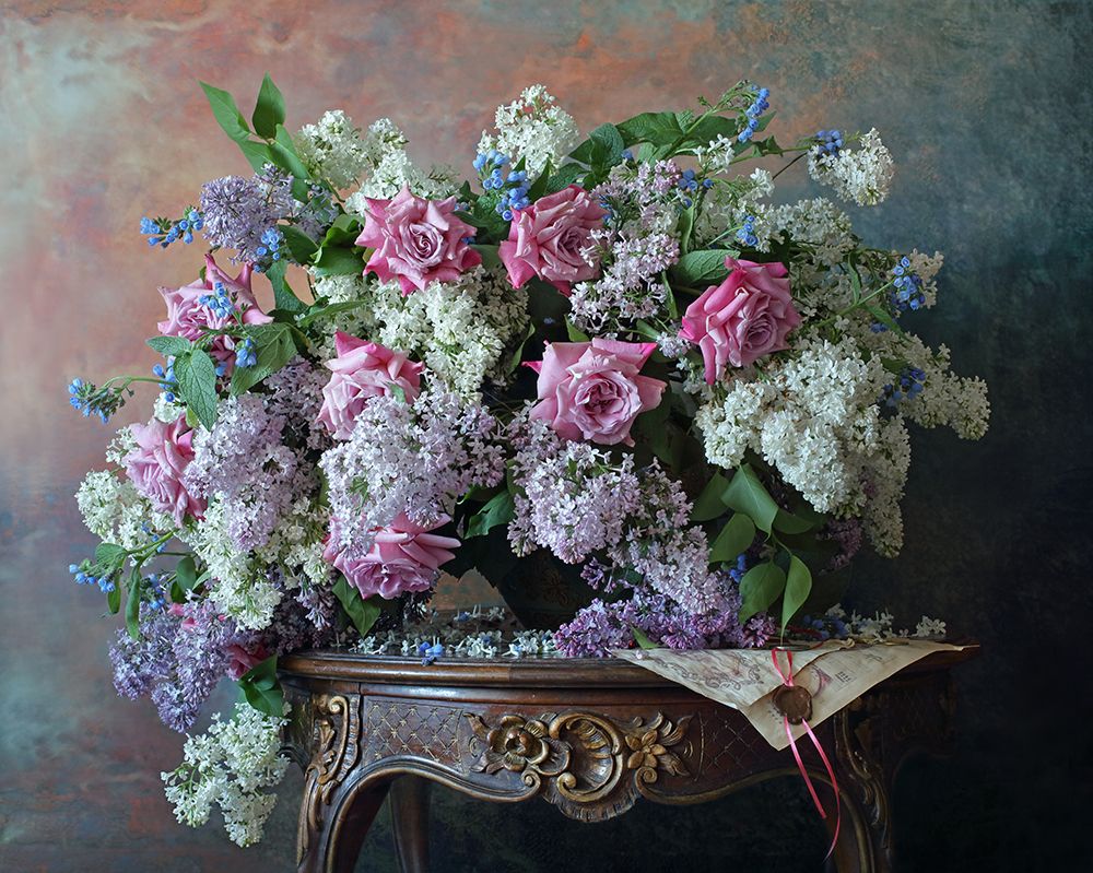 Still Life With Flowers art print by Andrey Morozov for $57.95 CAD
