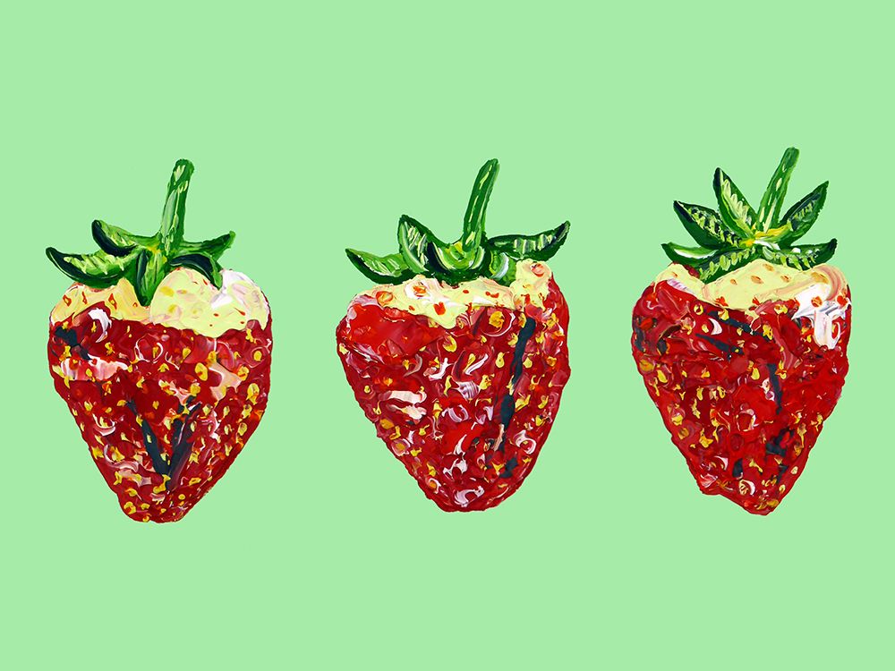 Strawberries art print by Alice Straker for $57.95 CAD