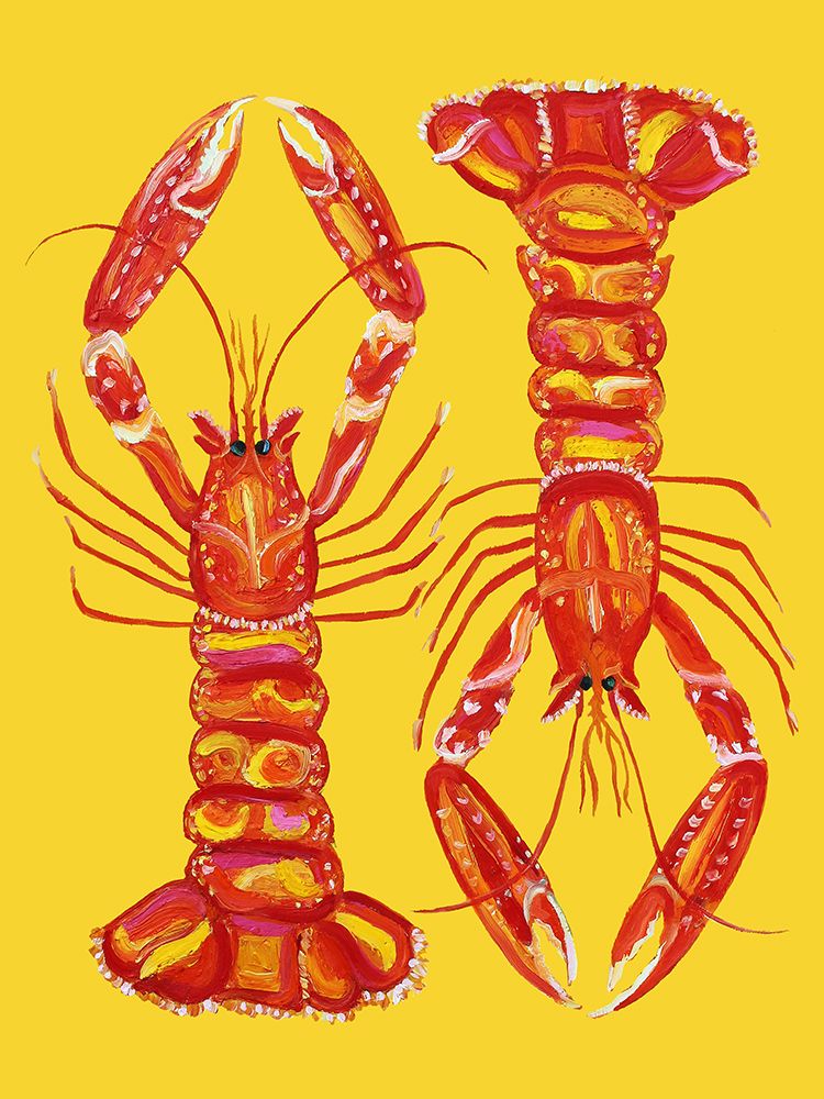 Langoustines On Yellow art print by Alice Straker for $57.95 CAD