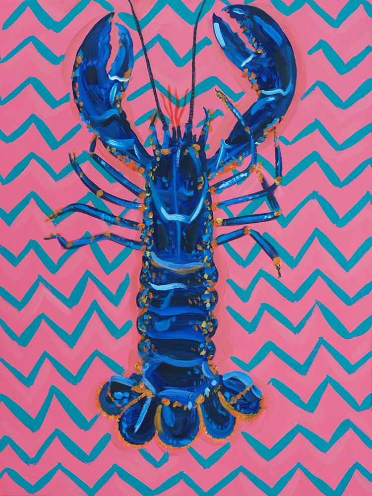 Lobster On Zigzag art print by Alice Straker for $57.95 CAD