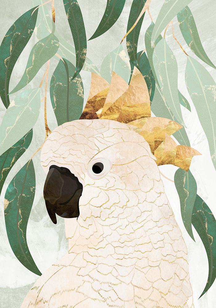 Sydney Opera Cockatoo with Eucalyptus art print by Sarah Manovski for $57.95 CAD