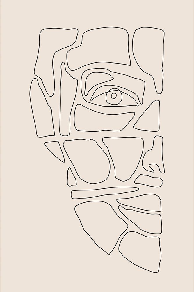 Abstract Face Lines #3 art print by Jay Stanley for $57.95 CAD