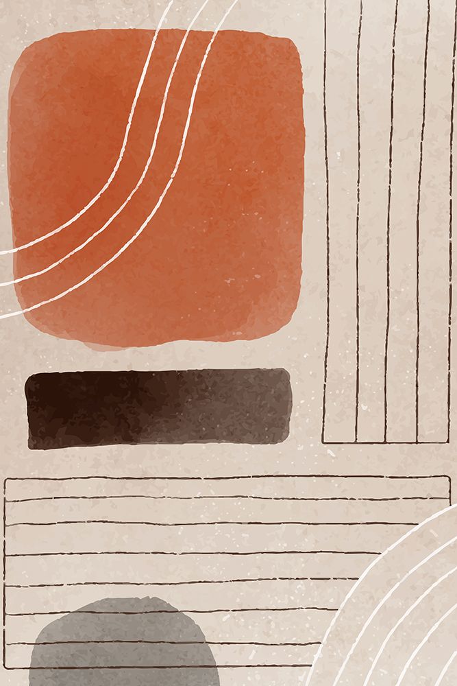 Orange Minimal Shapes #1 art print by Jay Stanley for $57.95 CAD