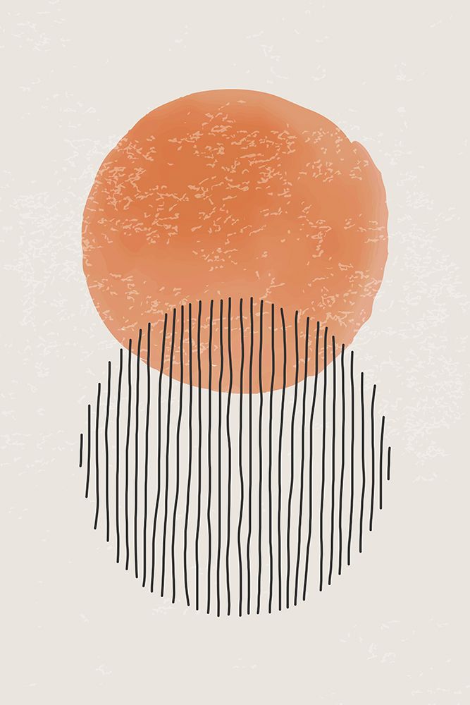 Orange Watercolor Shapes Series #3 art print by Jay Stanley for $57.95 CAD