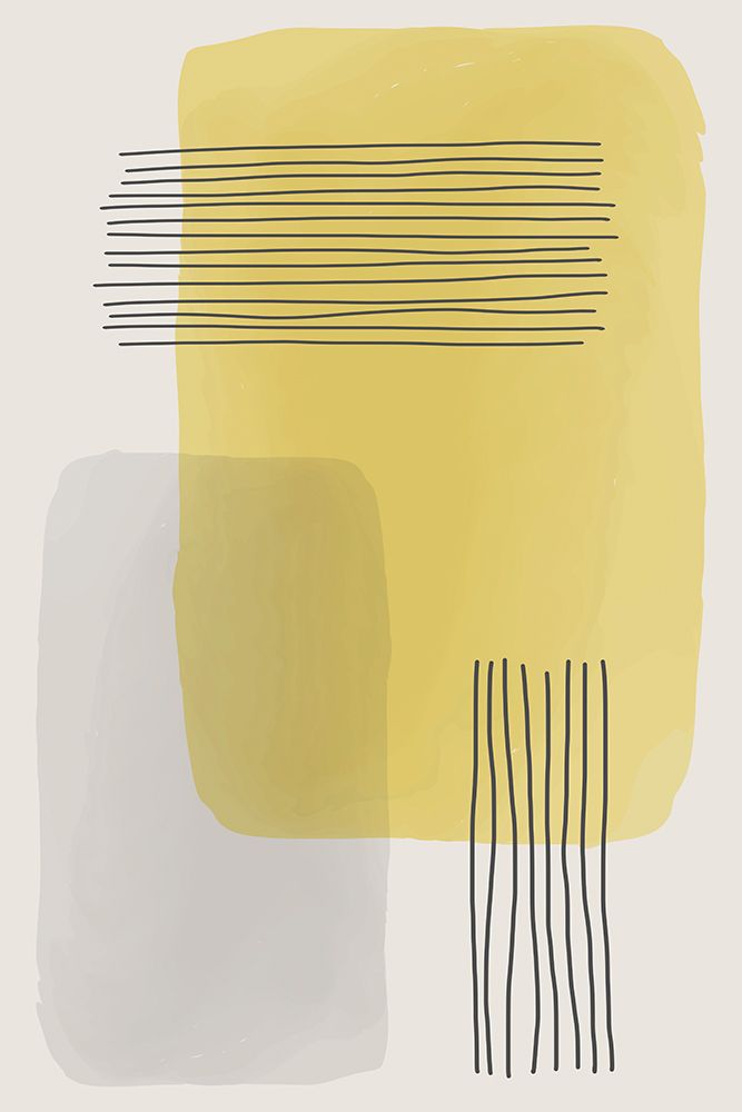 Yellow Watercolor Shapes Series #1 art print by Jay Stanley for $57.95 CAD