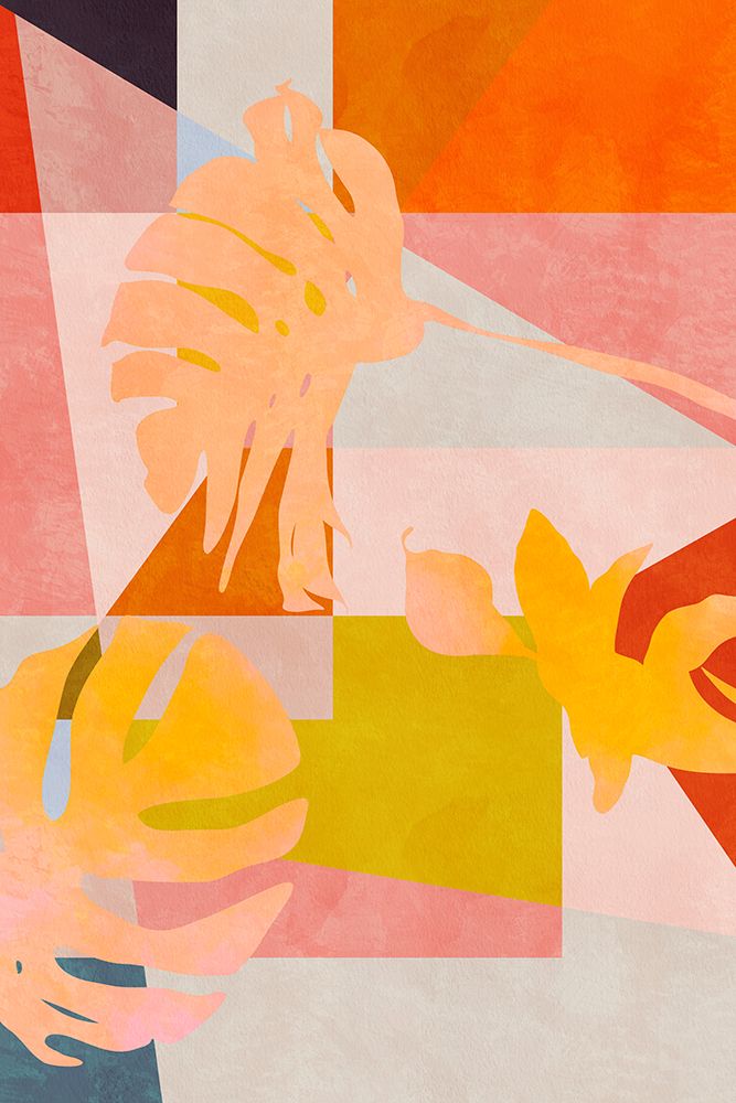 Organic Bauhaus Geometry Leaves art print by Ana Rut Bre for $57.95 CAD
