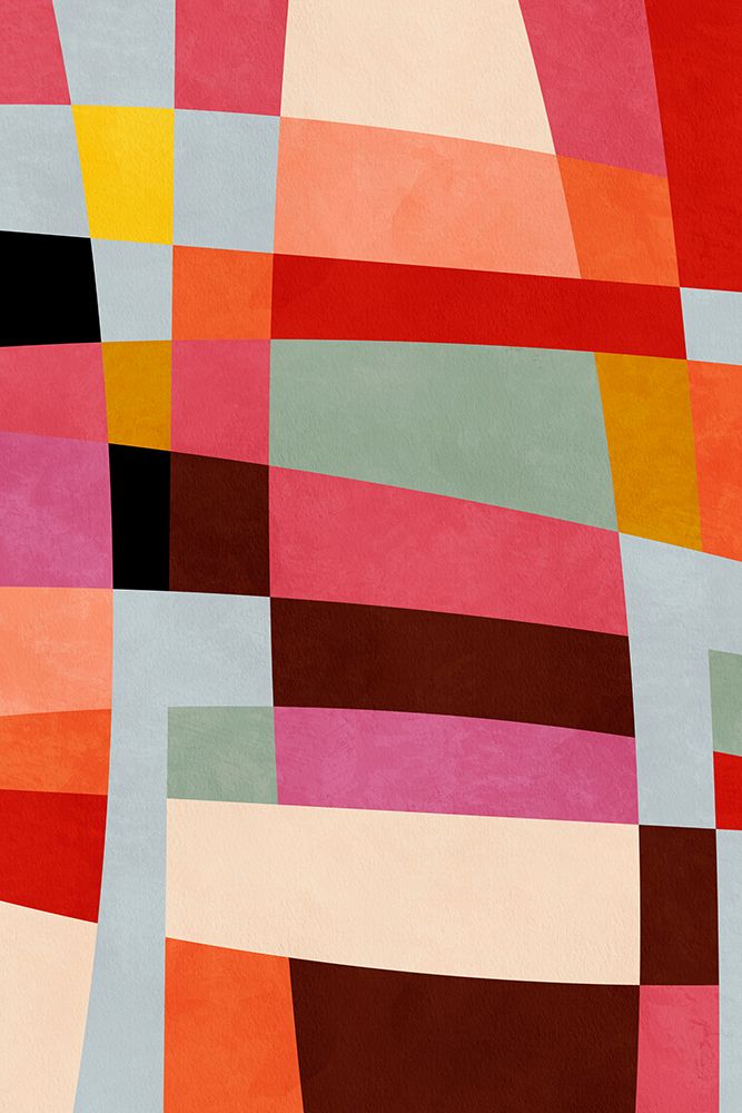 Warm Colors Bauhaus Geometry4 art print by Ana Rut Bre for $57.95 CAD