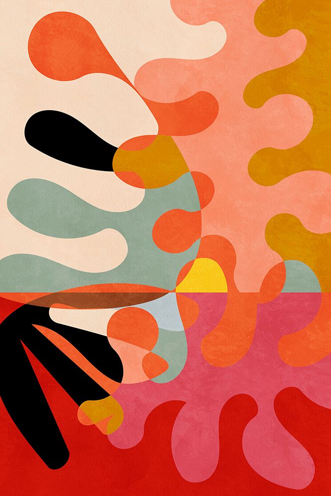 Warm Colors Bauhaus Geometry5 art print by Ana Rut Bre for $57.95 CAD