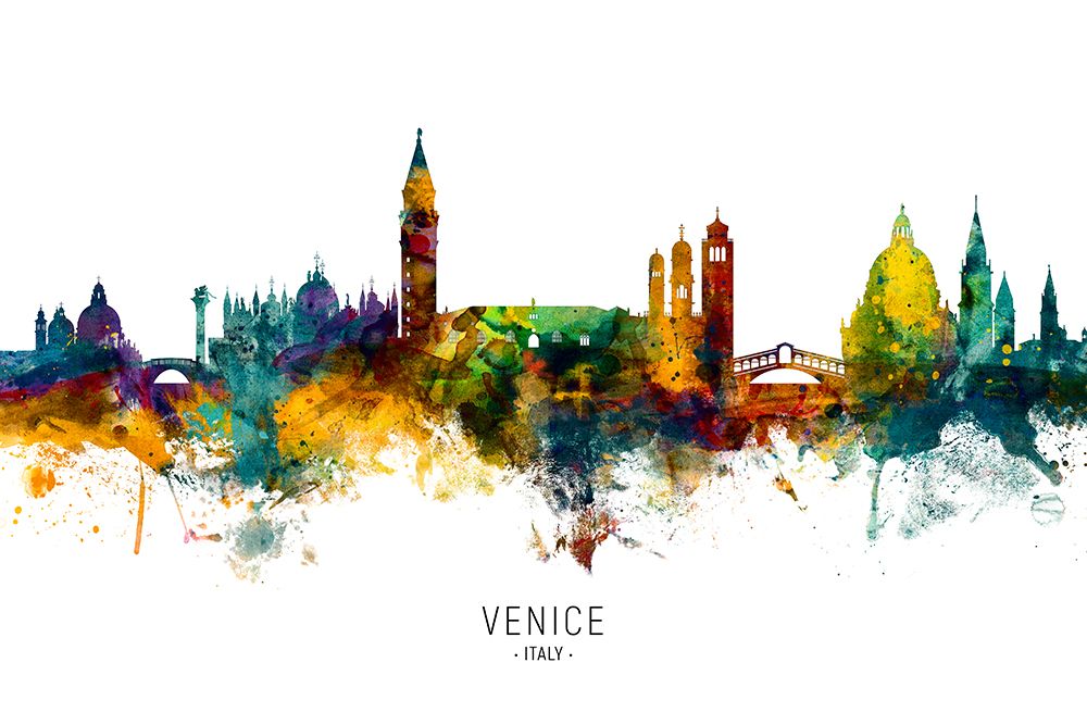 Venice Italy Skyline art print by Michael Tompsett for $57.95 CAD