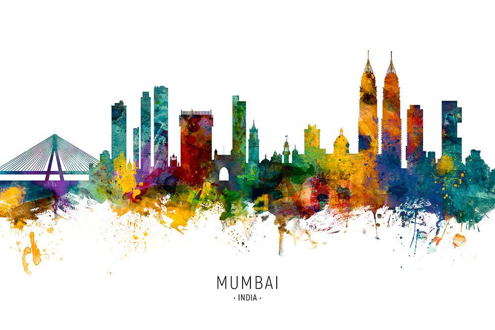 Mumbai Skyline India Bombay art print by Michael Tompsett for $57.95 CAD