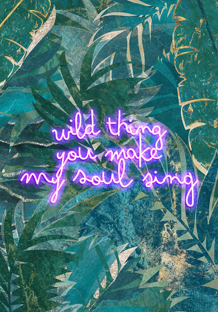 Neon Jungle Typography art print by Sarah Manovski for $57.95 CAD
