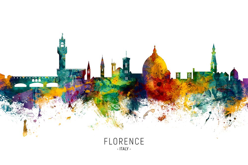 Florence Italy Skyline art print by Michael Tompsett for $57.95 CAD