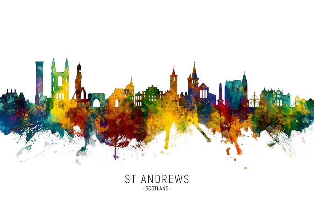 St Andrews Scotland Skyline art print by Michael Tompsett for $57.95 CAD