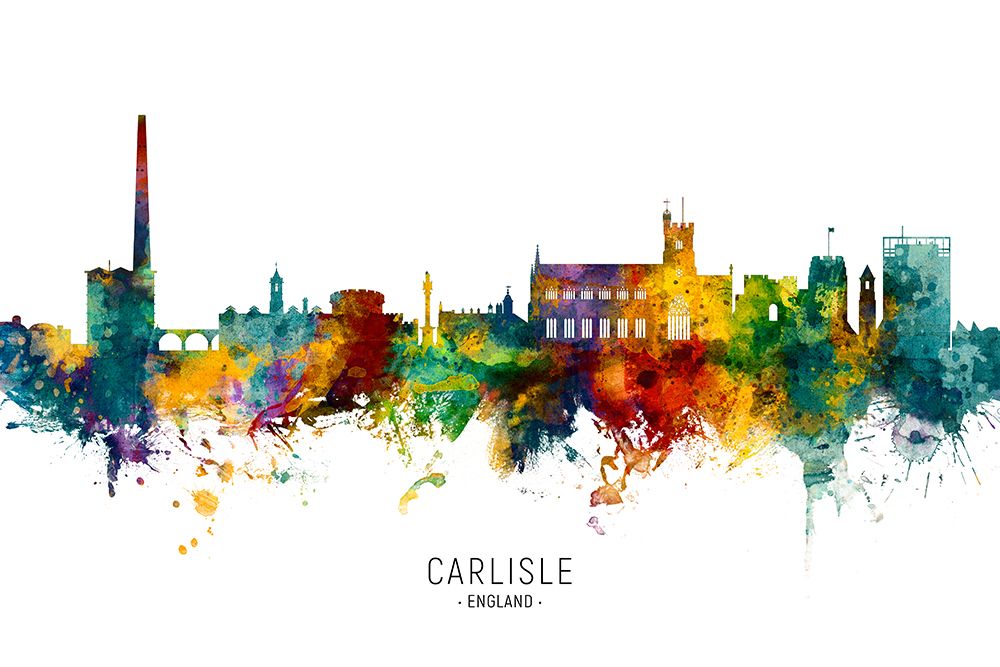 Carlisle England Skyline art print by Michael Tompsett for $57.95 CAD
