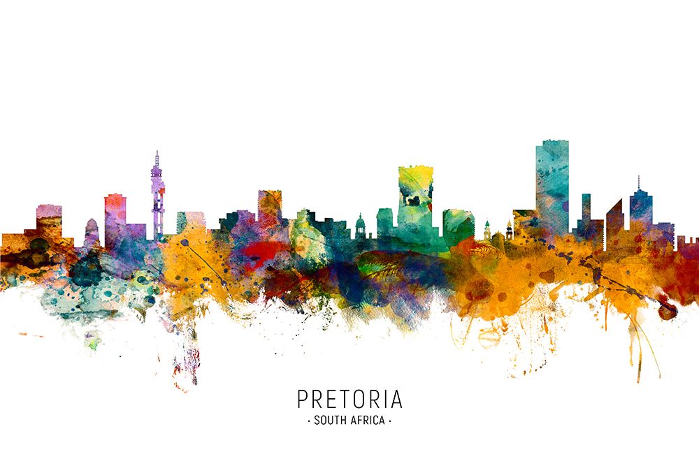 Pretoria South Africa Skyline art print by Michael Tompsett for $57.95 CAD