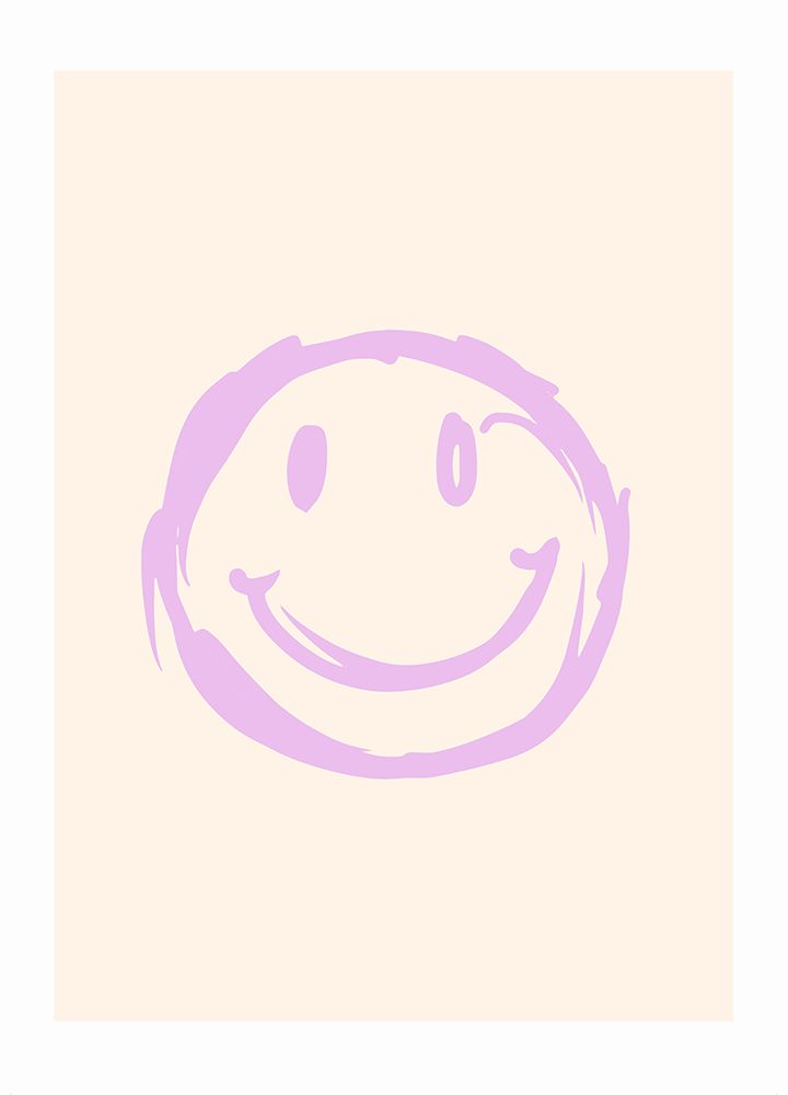 Purple Smiley art print by Rikke Londager Boisen for $57.95 CAD