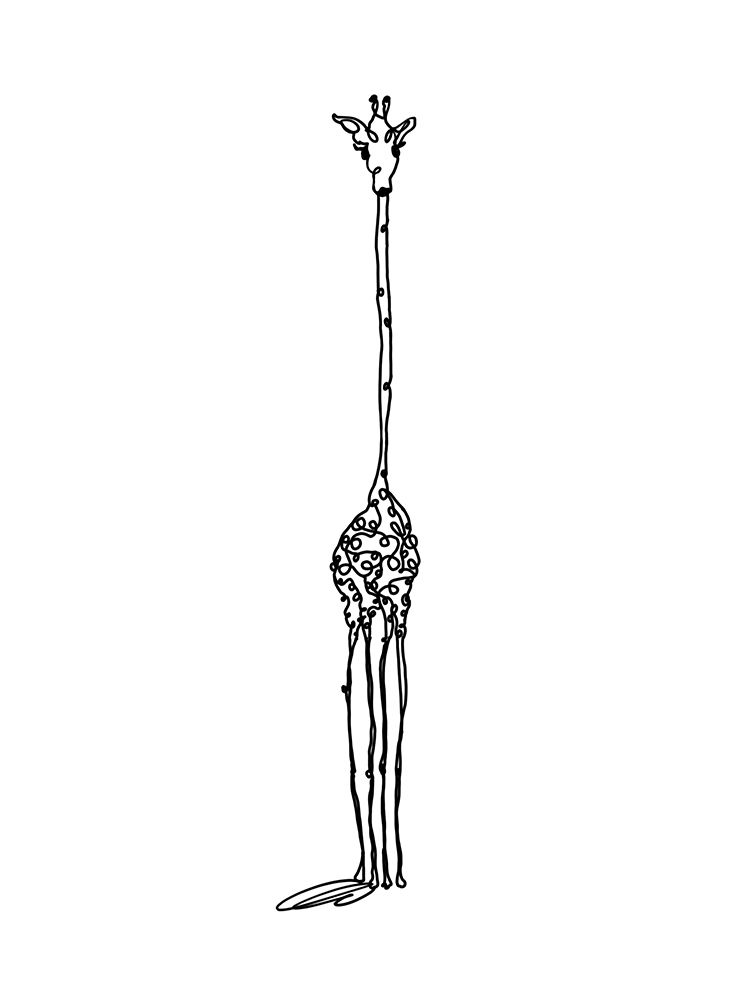 Giraffe art print by Hanna Lee Tidd for $57.95 CAD