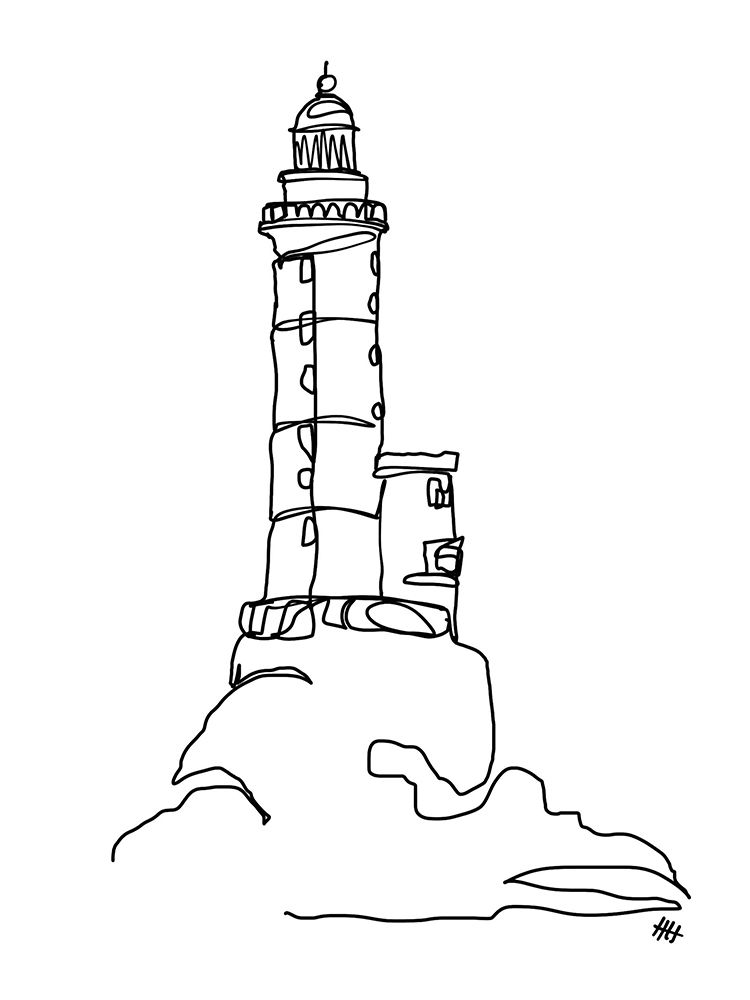 Lighthouse art print by Hanna Lee Tidd for $57.95 CAD