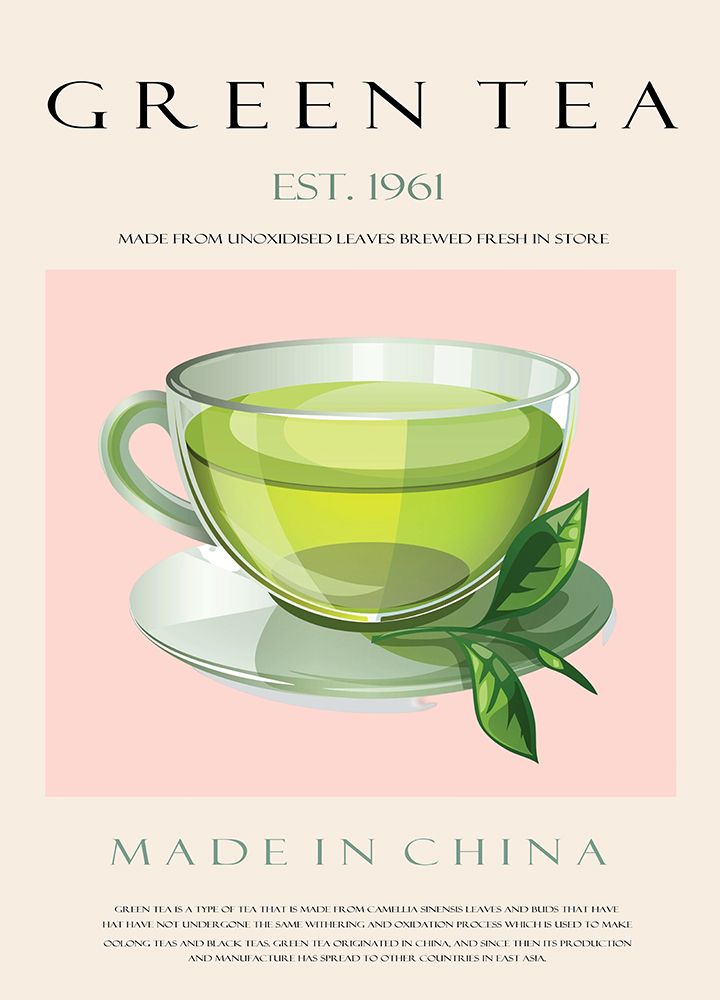 Green Tea Est. 1961 art print by Rikke Londager Boisen for $57.95 CAD