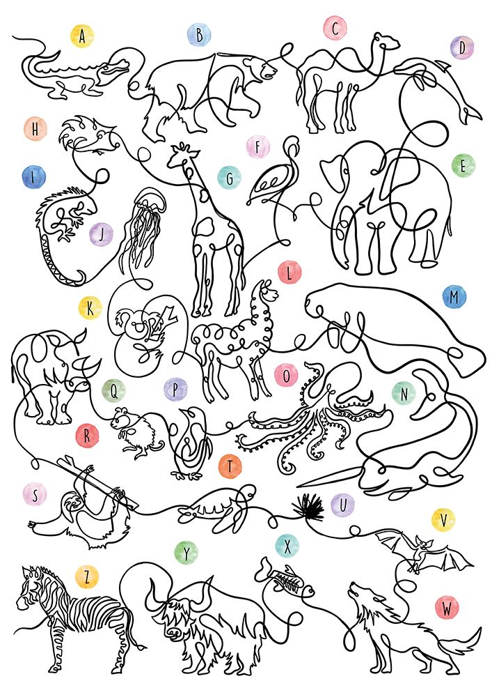 The Animal Alphabet art print by Hanna Lee Tidd for $57.95 CAD